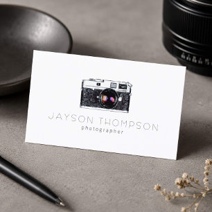 Fotograf Antike Kamera Illustration Logo Visitenkarte