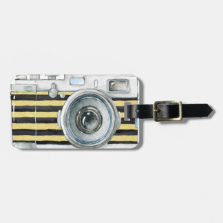 Fotograf auf Dienst Vintage-Kamera-Design Gepäckanhänger
