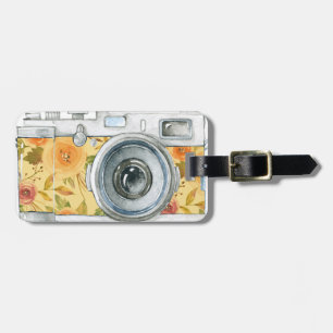 Fotograf auf Dienst Vintage-Kamera-Design Gepäckanhänger