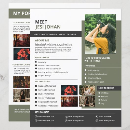 Fotograf auf meiner Seite (Vorne/Hinten)