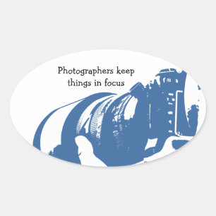 Fotograf-Aufkleber Ovaler Aufkleber