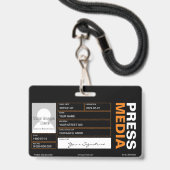 Fotograf Ausweis (Rückseite mit Lanyard)