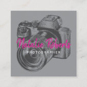 Fotograf Beruflich Camera Fotografy Quadratische Visitenkarte (Vorderseite)