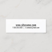 Fotograf Beruflich Modern Bold Mini Visitenkarte (Rückseite)