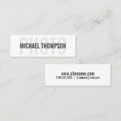 Fotograf Beruflich Modern Bold Mini Visitenkarte (Vorne/Hinten)