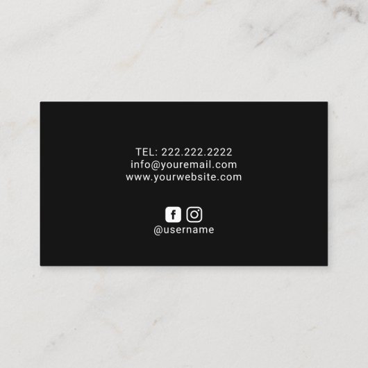 Fotograf Berufliche Fotografie Dunkel Visitenkarte (Rückseite)