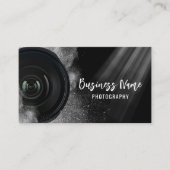Fotograf Berufliche Schwarz-weiße Fotografie Visitenkarte (Vorderseite)