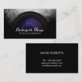Fotograf Black Camera Fotografy Studio Visitenkarte (Vorne/Hinten)