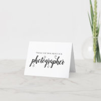 Fotograf Black Script Vielen Dank für Ihre Hochzei