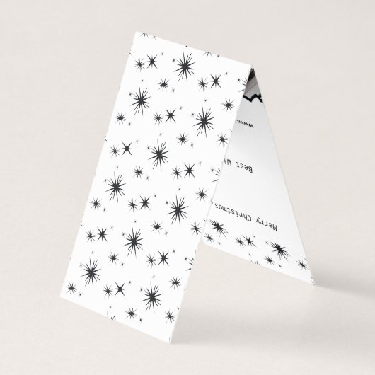 Fotograf Black & White Weihnachtsstars-Karte (Rückseite)