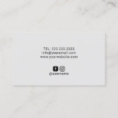 Fotograf Blue Camera Beruflich Fotografie Visitenkarte (Rückseite)