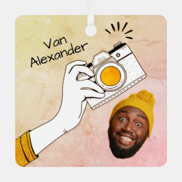 Fotograf Business Werbeaktion Foto Ornament Aus Metall