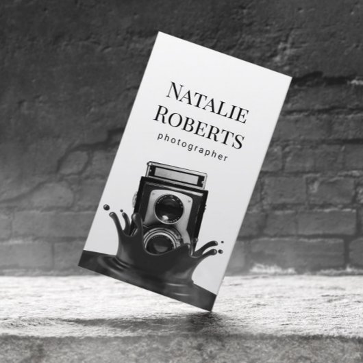 Fotograf Camera Creative Splash Fotografie Visitenkarte