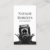 Fotograf Camera Creative Splash Fotografie Visitenkarte (Vorderseite)