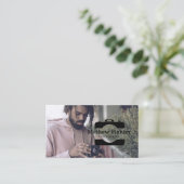 Fotograf Camera Custom Foto Business Card Visitenkarte (Stehend Vorderseite)