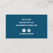 Fotograf Camera Custom Foto Business Card Visitenkarte (Rückseite)