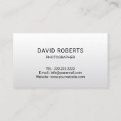 Fotograf Camera Lens Fotografy Social Media Visitenkarte (Rückseite)