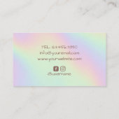 Fotograf Camera Pastel Holographie Visitenkarte (Rückseite)