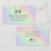 Fotograf Camera Pastel Holographie Visitenkarte (Vorne/Hinten)