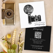 Fotograf Camera Script Fotografie QR Code Quadratische Visitenkarte