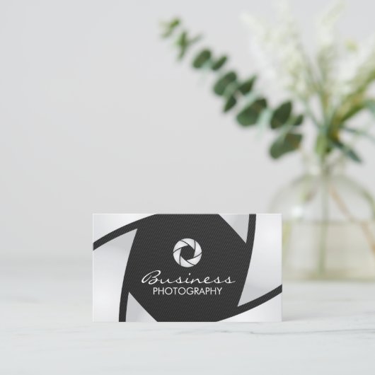 Fotograf Camera Shutter Moderne Fotografie Visitenkarte (Stehend Vorderseite)