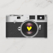 Fotograf Camera Yellow Heart Fotografy Visitenkarte (Vorderseite)