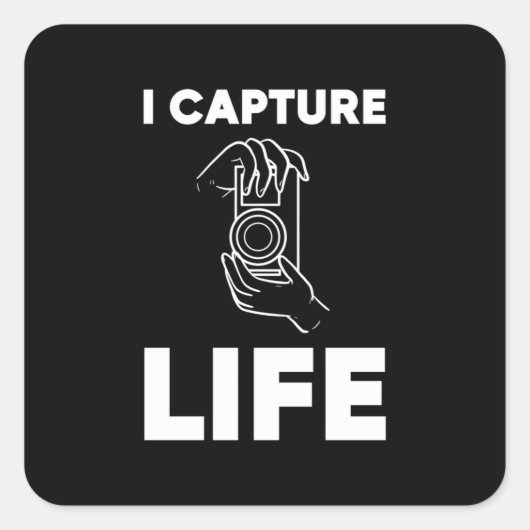 Fotograf Capture Life Quadratischer Aufkleber (Vorderseite)