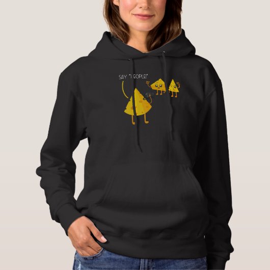 Fotograf Cheesy Mozzarella Cheddar Camera Hoodie (Vorderseite)
