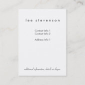 Fotograf Chubby Business Card Visitenkarte (Rückseite)