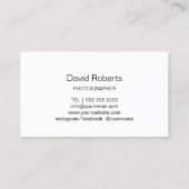 Fotograf Creative Camera Fotografy Visitenkarte (Rückseite)