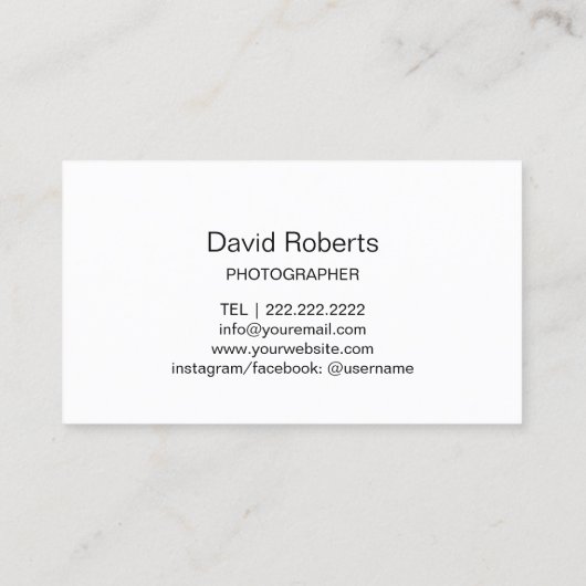 Fotograf Creative Camera Fotografy Visitenkarte (Rückseite)