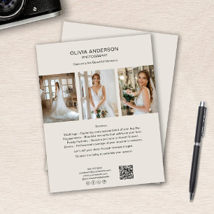 Fotograf Custom Foto QR Social Media Business Flyer
