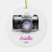 Fotograf Custom Personalisiert Camera Weihnachten Keramik Ornament (Vorne)