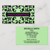 Fotograf Damask Visitenkarte (Vorne/Hinten)