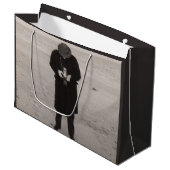 Fotograf der 40er Jahre am Strand Große Geschenktüte (Vorderseite Schrägansicht)