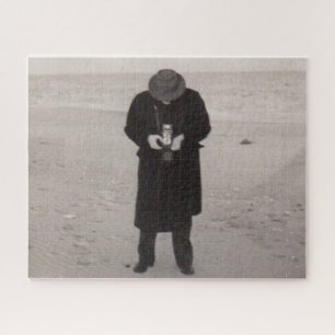 Fotograf der 40er Jahre am Strand Puzzle