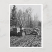 Fotograf, der aus dem Schlamm gezogen wird Postkarte (Vorderseite)