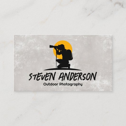 Fotograf, der Foto nimmt Visitenkarte (Vorderseite)