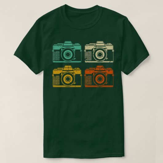 Fotograf der Retro-Kamera T-Shirt (Design vorne)