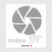 Fotograf Design Vintage Blende Retrokamera Aufkleber (Blatt)