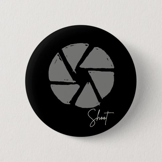 Fotograf Design Vintage Blende Retrokamera Button (Vorderseite)