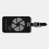 Fotograf Design Vintage Blende Retrokamera Gepäckanhänger (Vorderseite horizontal)