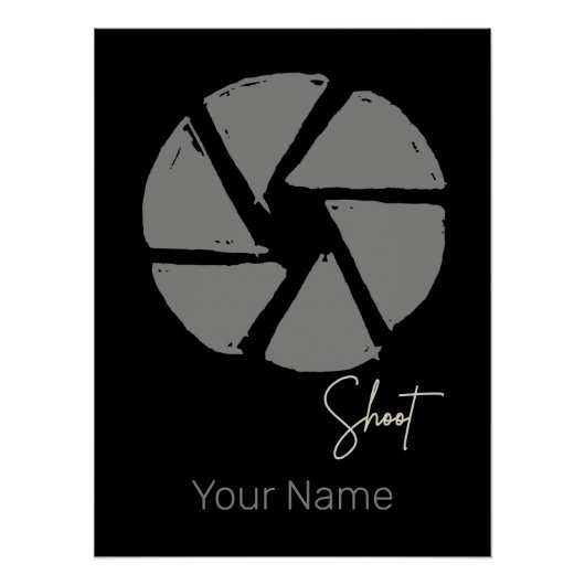 Fotograf Design Vintage Blende Retrokamera Poster (Vorderseite)