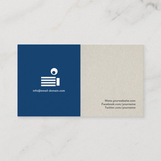 Fotograf - Einfach elegant Stilvoll Visitenkarte (Rückseite)