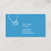 Fotograf einfache Kamera Blue Fotografy Visitenkarte (Vorderseite)