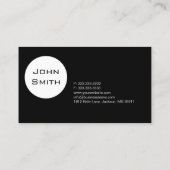 Fotograf Elegant Black & White Fotografy Visitenkarte (Rückseite)