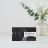 Fotograf Elegant Black & White Fotografy Visitenkarte (Stehend Vorderseite)