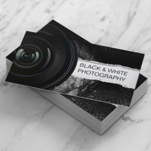 Fotograf Elegant Black & White Fotografy Visitenkarte