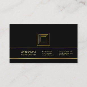 Fotograf Elegant Fotografie Stilvoll Gold Look Visitenkarte