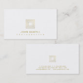 Fotograf Elegant Fotografie Stilvoll Gold Look Visitenkarte (Vorne/Hinten)